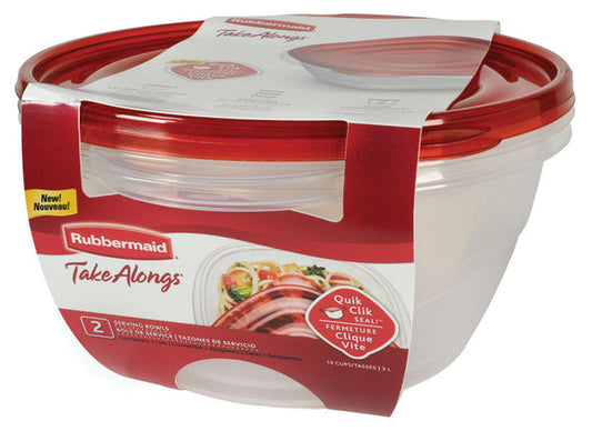 PY01 Storage Boxes Rubbermaid 13 cups Clear Food Storage Container 2 pk