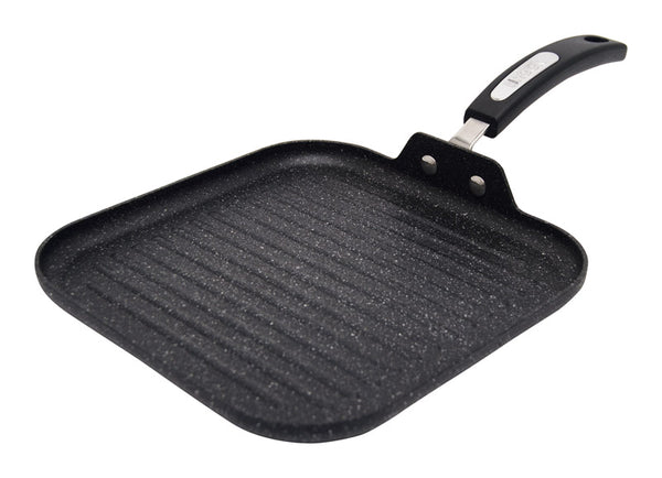 PY01 Pans&Woks Starfrit The Rock Aluminum Grill Pan Black