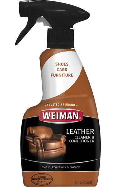 PY01 Weiman Lemon Scent Leather Cleaner & Conditioner 12 oz. (Pack of 6)