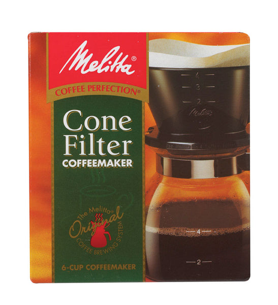 PY01 Coffee Filter Melitta 6 cups Black Pour-Over Coffee Brewer