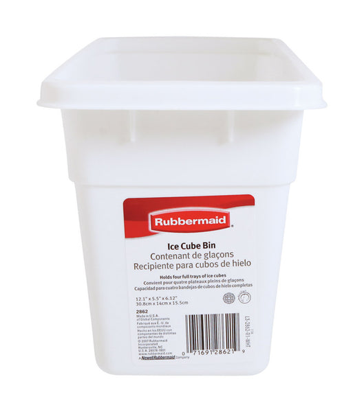 PY01 Storage Boxes Rubbermaid White Plastic Ice Cube Bin